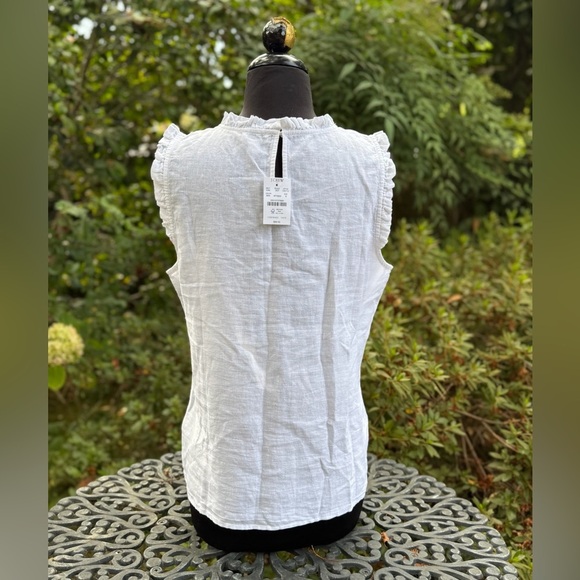 NWT J Crew sleeveless top with ruffle embellishment - size S - Picture 3 of 5